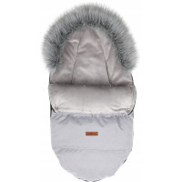 Detský fusak do kočíka BABYMAM Premium - svetlo šedý melange/sivý