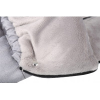 Detský fusak do kočíka BABYMAM Premium - svetlo šedý melange/sivý