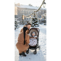 Detský fusak do kočíka BABYMAM Premium - Zimný les/béžový