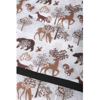 Detský fusak do kočíka BABYMAM Premium - Zimný les/béžový