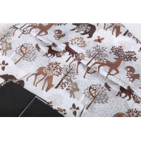 Detský fusak do kočíka BABYMAM Premium - Zimný les/béžový