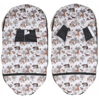 Detský fusak do kočíka BABYMAM Premium - Zimný les/béžový