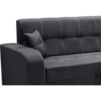 Rohová sedacia súprava SOLUŇ - čierna, pravá