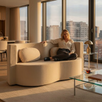 Penová pohovka BILL 200 - rozkladacia - béžová