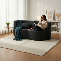 Penová pohovka BILL 200 - rozkladacia - čierna