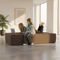 Penová pohovka BILL 200 - rozkladacia - hnedá