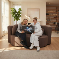 Penová pohovka BILL 200 - rozkladacia - hnedá