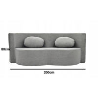 Penová pohovka BILL 200 - rozkladacia - šedá