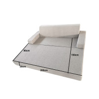 Penová pohovka LIVIA 200 - rozkladacia - béžová