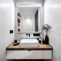 Solight LED kúpeľňové osvetlenie nad zrkadlo 3v1, 7W, 455lm, 4000K, IP44, 40cm, chróm