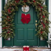 Dekoračná mašľa Rich Red Bow 29x33 cm - červená