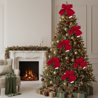 Dekoračná mašľa Rich Red Bow 14x12,5 cm - červená