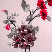 Posteľné obliečky z mikrovlákna BLUMEN FLOWERS - 160x200 cm - ružové/bordó