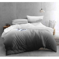 Posteľné obliečky z mikrovlákna NATURAL GRAY - 160x200 cm - šedé/biele