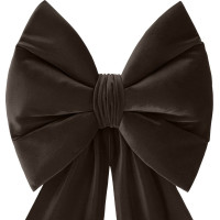 Ozdobná mašľa DECO Velvet Glam Bow XXL 48x45x150 cm - hnedá