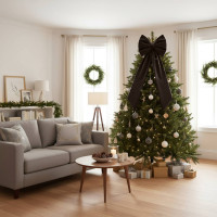 Ozdobná mašľa DECO Velvet Glam Bow XXL 48x45x150 cm - hnedá