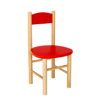 Detská drevená stolička z masívu - farebná