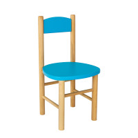 Detská drevená stolička z masívu - farebná