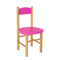 Detská drevená stolička z masívu - farebná