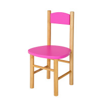 Detská drevená stolička z masívu - farebná