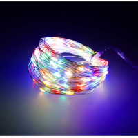 Dekoratívne LED svetlá na drôtiku - 10m 100LED - multicolour