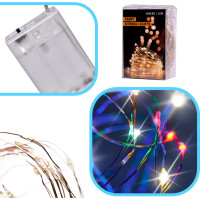Dekoratívne LED svetlá na drôtiku - 10m 100LED - multicolour