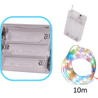 Dekoratívne LED svetlá na drôtiku - 10m 100LED - multicolour