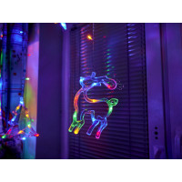 LED svetelný záves Sob, stromček a zvonček - 2,5 m 138LED - viacfarebné