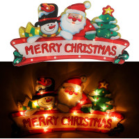LED závesná dekorácia na okno - Merry Christmas - 45 cm