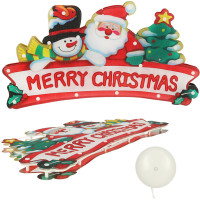LED závesná dekorácia na okno - Merry Christmas - 45 cm