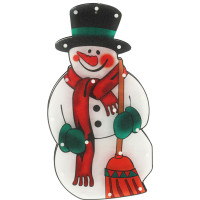 LED závesná dekorácia na okno - Snehuliak - 45 cm