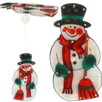 LED závesná dekorácia na okno - Snehuliak - 45 cm