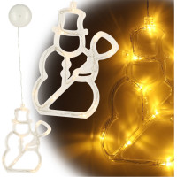 LED závesná dekorácia na okno - Snehuliak - 49 cm 10 LED