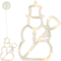 LED závesná dekorácia na okno - Snehuliak - 49 cm 10 LED