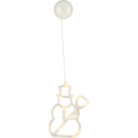 LED závesná dekorácia na okno - Snehuliak - 49 cm 10 LED