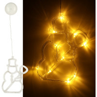 LED závesná dekorácia na okno - Snehuliak - 49 cm 10 LED