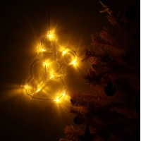 LED závesná dekorácia na okno - Snehuliak - 49 cm 10 LED