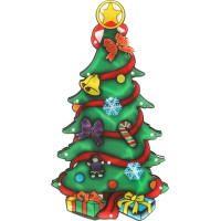 LED závesná dekorácia na okno - Vianočný stromček - 45 cm