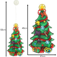 LED závesná dekorácia na okno - Vianočný stromček - 45 cm