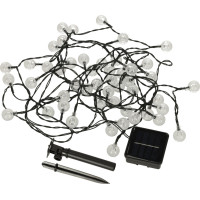 Solárne záhradné osvetlenie guličky - 7 m 50 LED - teplá biela