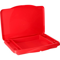 Detský stolík do auta s úložným priestorom červený