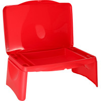 Detský stolík do auta s úložným priestorom červený