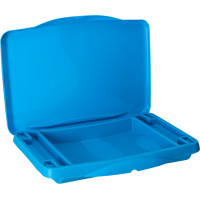 Detský stolík do auta s úložným priestorom - modrý