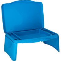 Detský stolík do auta s úložným priestorom - modrý