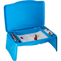 Detský stolík do auta s úložným priestorom - modrý