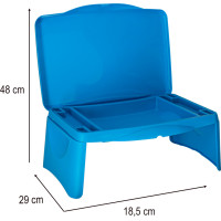 Detský stolík do auta s úložným priestorom - modrý