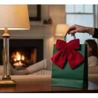 Dekoračná mašľa Rich Red Bow 14x12,5 cm - červená