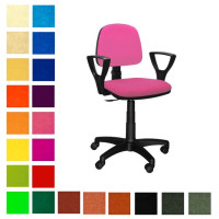 Detská otočná stolička BECKY - tmavo šedá, SUEDINE 36