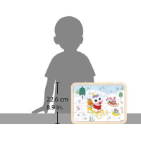 JANOD Drevené puzzle s hľadaním rozdielov Sánkovanie 24 dielikov