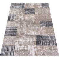 Kusový koberec PANNE squares - odstíny hnědé